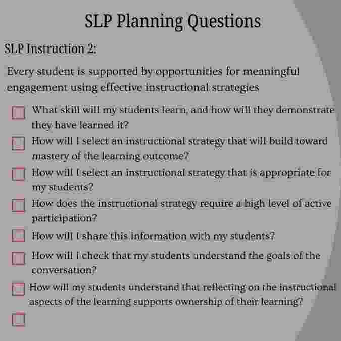 Strategic Planning Questions Instruction 2 Check List
