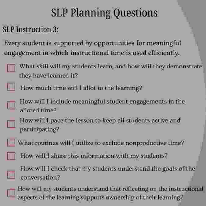 Strategic Planning Questions Instruction 3 Check List
