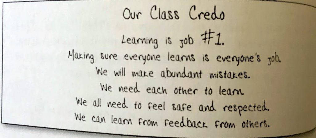 Our Class Credo Image