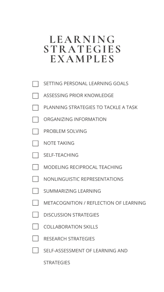 Learning Strategies Example Image
