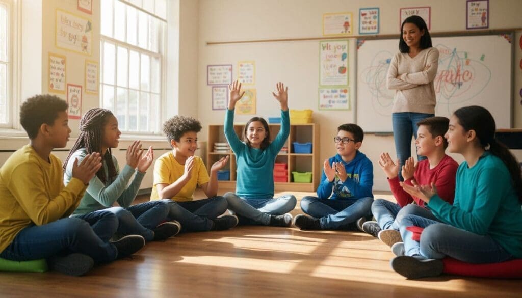 Diverse Middle Shcoll Students